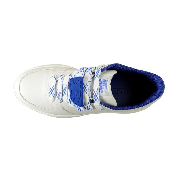 Burberry Men's Terrace White Leather Low Top Sneakers Shoes US 10 IT 43